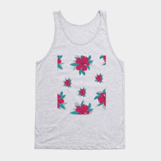 Spring Floral Pattern Tank Top